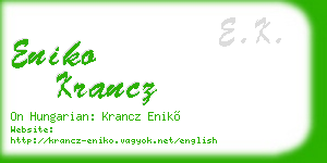 eniko krancz business card