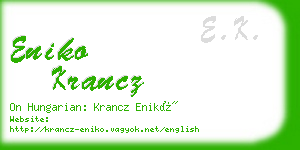 eniko krancz business card